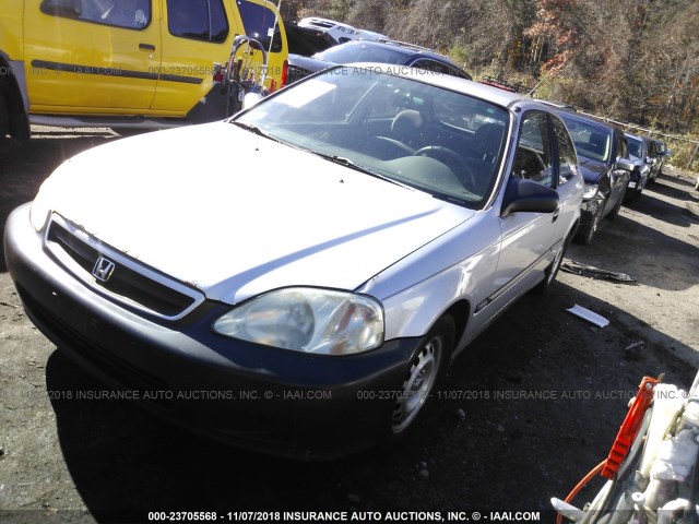 2HGEJ6324XH111533 - 1999 HONDA CIVIC CX SILVER photo 2