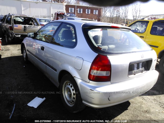 2HGEJ6324XH111533 - 1999 HONDA CIVIC CX SILVER photo 3