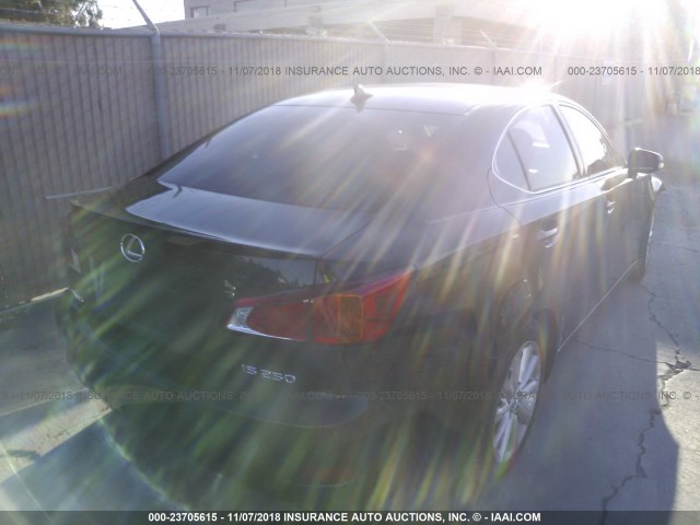 JTHBF5C22A5128034 - 2010 LEXUS IS 250 BLACK photo 4