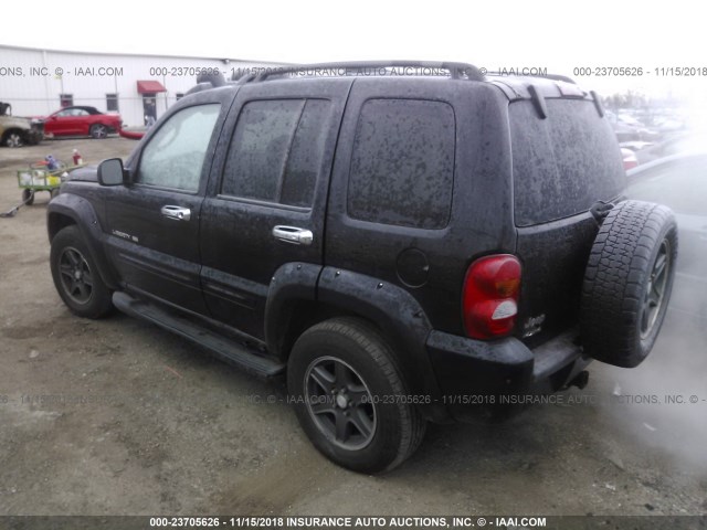 1J4GL38K53W514922 - 2003 JEEP LIBERTY RENEGADE BLACK photo 3