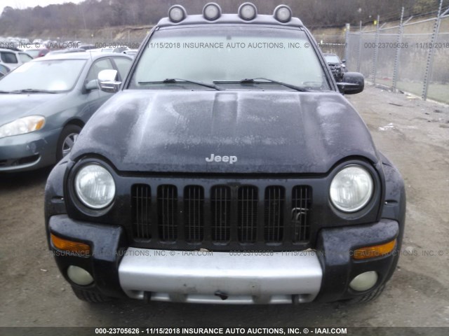 1J4GL38K53W514922 - 2003 JEEP LIBERTY RENEGADE BLACK photo 6