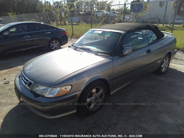 YS3DF75K117015501 - 2001 SAAB 9-3 SE GRAY photo 2