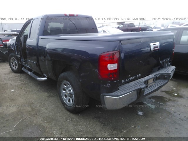 1GCEC19C59Z283973 - 2009 CHEVROLET SILVERADO C1500 BLUE photo 3