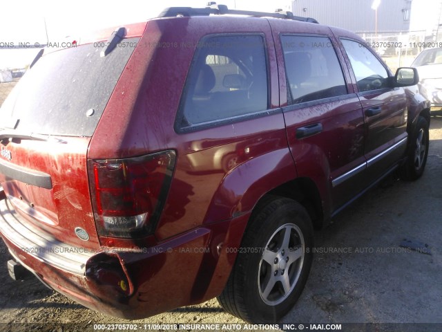 1J4HR48N95C647030 - 2005 JEEP GRAND CHEROKEE LAREDO/COLUMBIA/FREEDOM 红色 照片 4