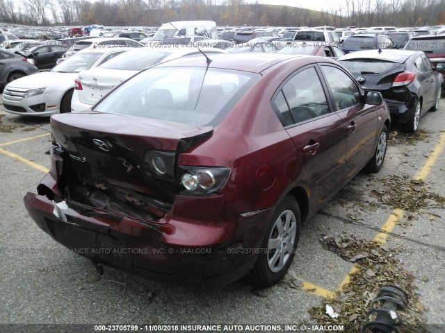 JM1BK32F391208810 - 2009 MAZDA 3 I RED photo 4