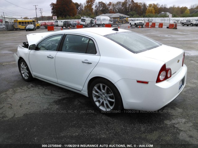 1G1ZE5E09CF167224 - 2012 CHEVROLET MALIBU LTZ WHITE photo 3