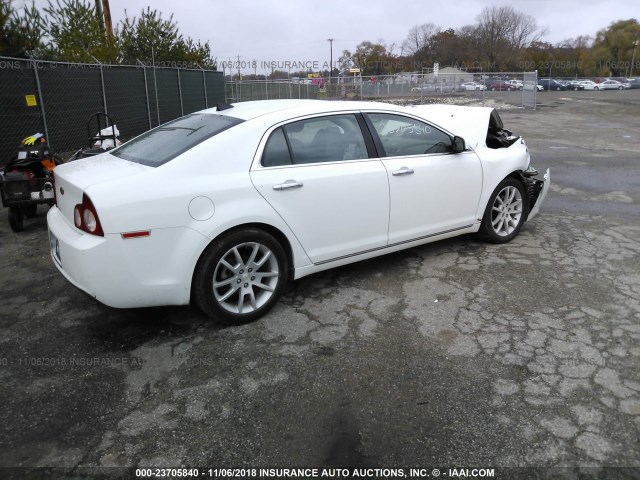 1G1ZE5E09CF167224 - 2012 CHEVROLET MALIBU LTZ WHITE photo 4