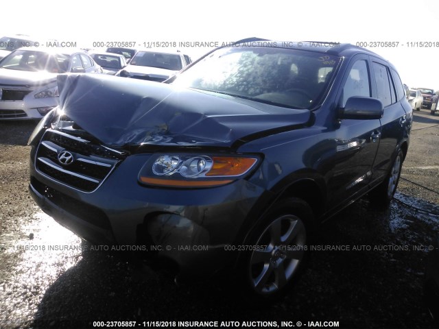 5NMSH13E19H309228 - 2009 HYUNDAI SANTA FE SE/LIMITED BLUE photo 2