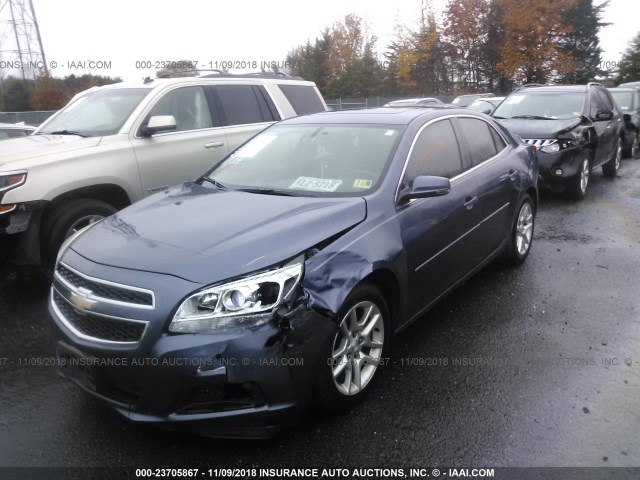 1G11C5SA1DF272616 - 2013 CHEVROLET MALIBU 1LT BLUE photo 2