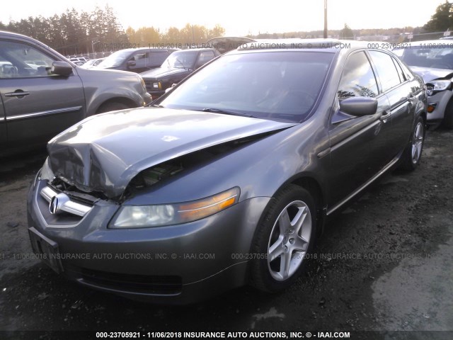 19UUA66215A078686 - 2005 ACURA TL GRAY photo 2