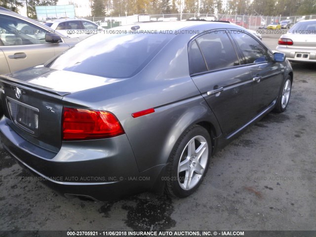 19UUA66215A078686 - 2005 ACURA TL GRAY photo 4