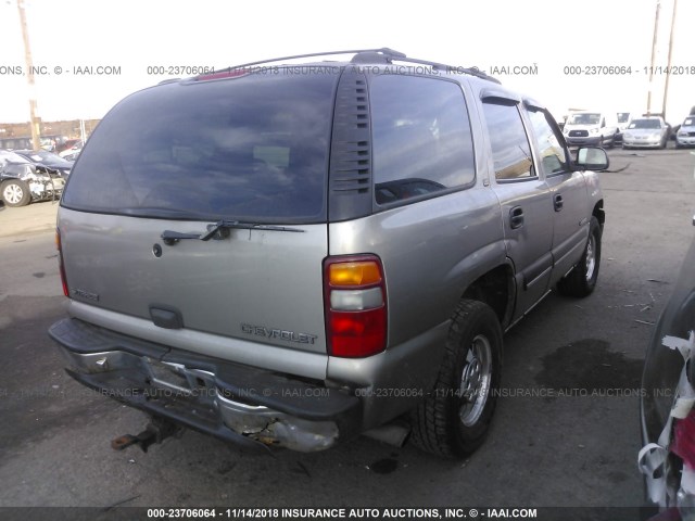 1GNEK13T31J103556 - 2001 CHEVROLET TAHOE K1500 TAN photo 4