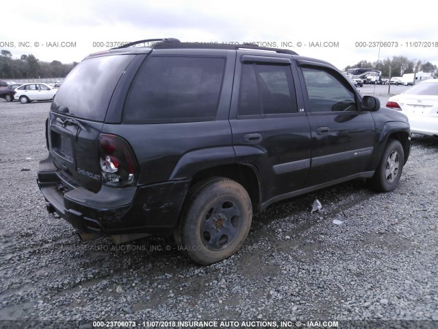 1GNDT13S942225742 - 2004 CHEVROLET TRAILBLAZER LS/LT BLACK photo 4