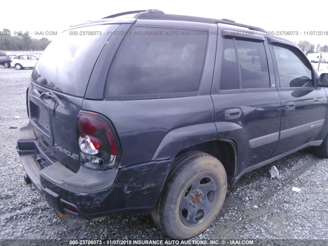 1GNDT13S942225742 - 2004 CHEVROLET TRAILBLAZER LS/LT BLACK photo 6