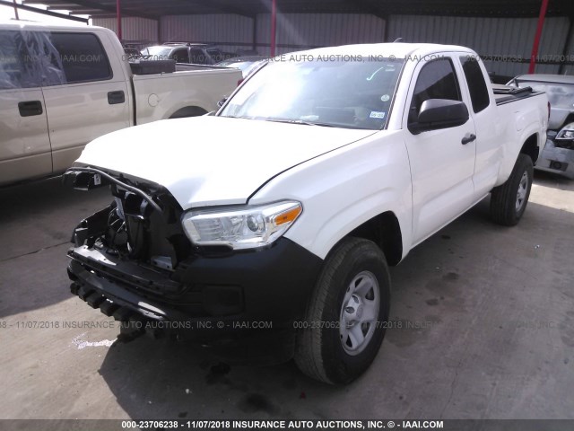 5TFSX5EN7HX057174 - 2017 TOYOTA TACOMA ACCESS CAB/SR/SR5 WHITE photo 2