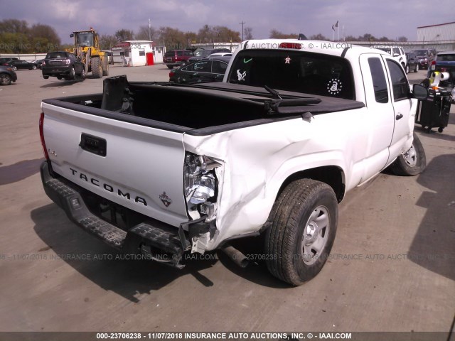 5TFSX5EN7HX057174 - 2017 TOYOTA TACOMA ACCESS CAB/SR/SR5 WHITE photo 4