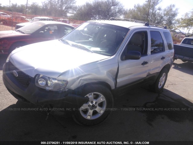 1FMYU93146KC23635 - 2006 FORD ESCAPE XLT SILVER photo 2