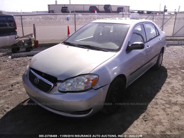 1NXBR32E76Z754745 - 2006 TOYOTA COROLLA CE/LE/S SILVER photo 2