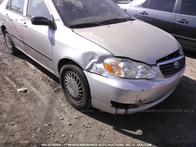 1NXBR32E76Z754745 - 2006 TOYOTA COROLLA CE/LE/S SILVER photo 6