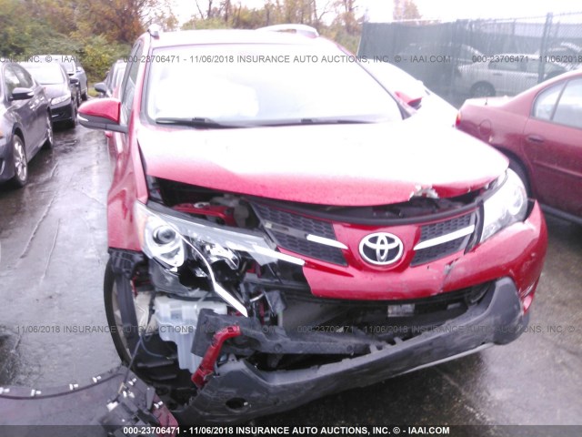 2T3DFREVXEW222945 - 2014 TOYOTA RAV4 LIMITED RED photo 6