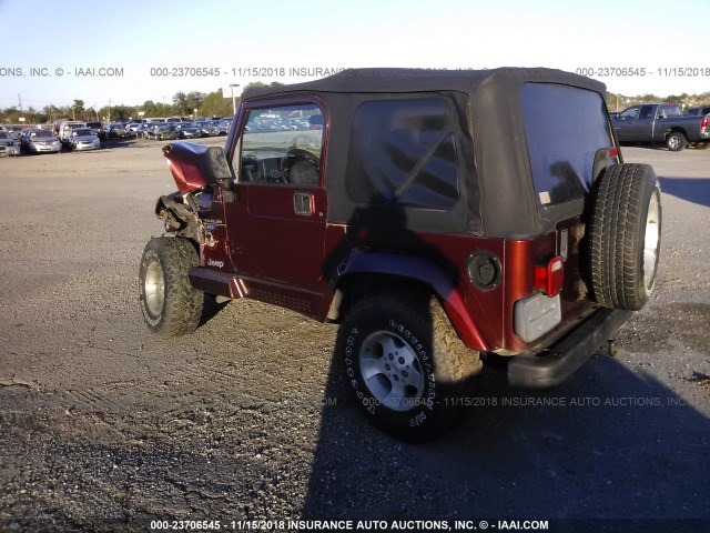 1J4FA59S51P352700 - 2001 JEEP WRANGLER / TJ SAHARA MAROON photo 3