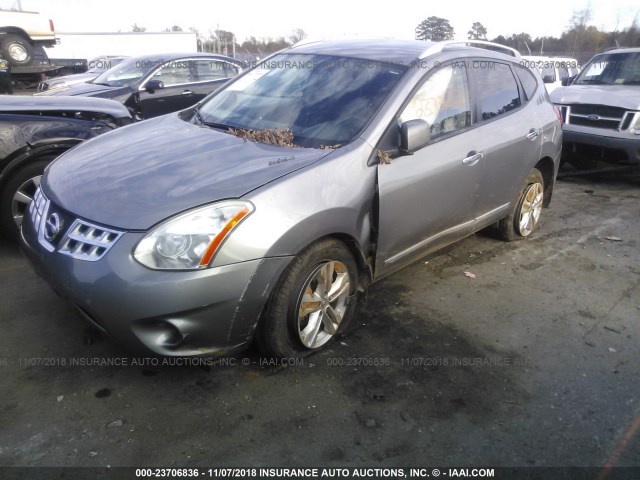 JN8AS5MT0DW014715 - 2013 NISSAN ROGUE S/SV GRAY photo 2