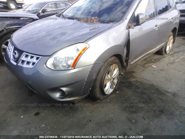 JN8AS5MT0DW014715 - 2013 NISSAN ROGUE S/SV GRAY photo 6