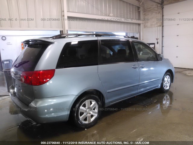 5TDZK22C17S099200 - 2007 TOYOTA SIENNA XLE/XLE LIMITED BLUE photo 4