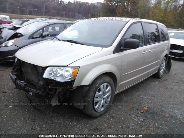 2C4RDGBG1FR603617 - 2015 DODGE GRAND CARAVAN SE GOLD photo 2