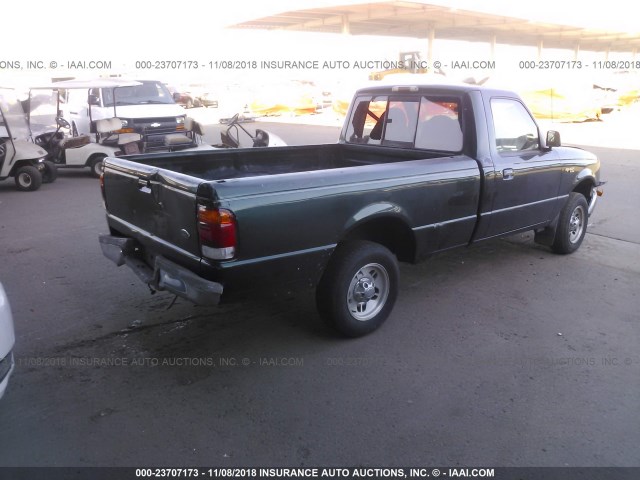 1FTYR10C5WUB16935 - 1998 FORD RANGER GREEN photo 4