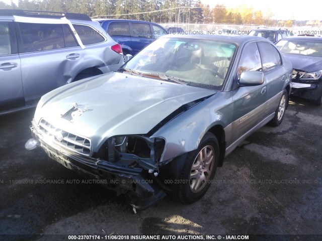 4S3BE686827214962 - 2002 SUBARU LEGACY OUTBACK LIMITED GREEN photo 2