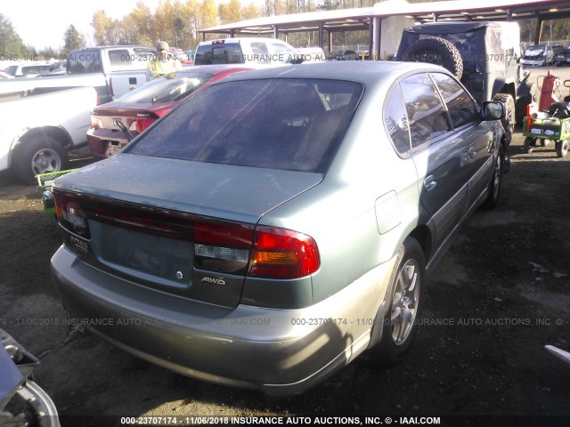 4S3BE686827214962 - 2002 SUBARU LEGACY OUTBACK LIMITED GREEN photo 4