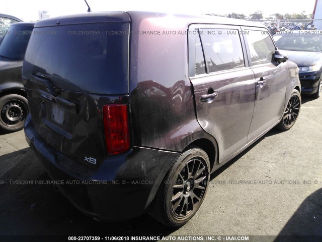 JTLKE50E791078936 - 2009 SCION XB XB BURGUNDY photo 4