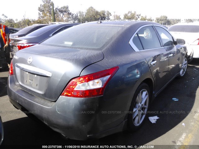 1N4AA51E09C861463 - 2009 NISSAN MAXIMA S/SV GRAY photo 4