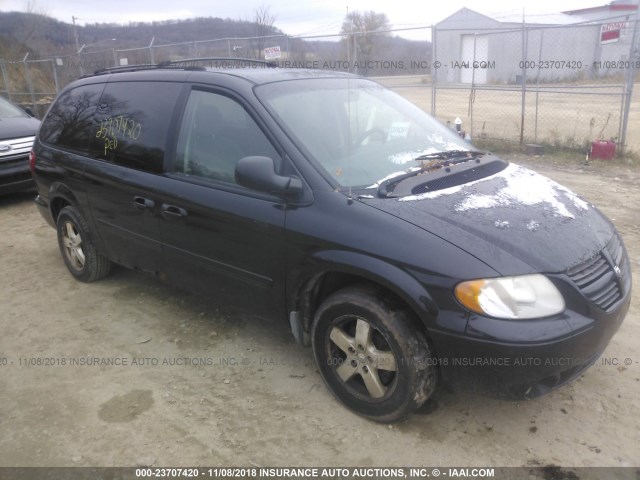 2D4GP44LX7R216091 - 2007 DODGE GRAND CARAVAN SXT BLACK photo 1