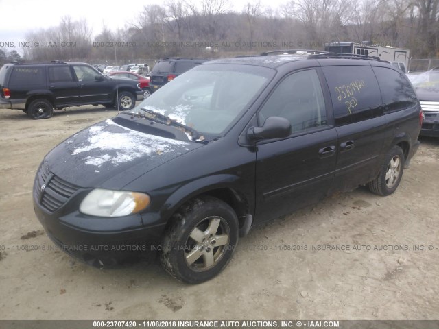 2D4GP44LX7R216091 - 2007 DODGE GRAND CARAVAN SXT BLACK photo 2