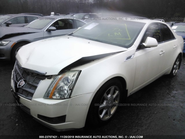 1G6DT57V480172361 - 2008 CADILLAC CTS HI FEATURE V6 WHITE photo 2
