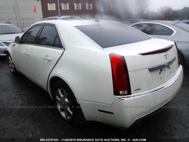 1G6DT57V480172361 - 2008 CADILLAC CTS HI FEATURE V6 WHITE photo 3