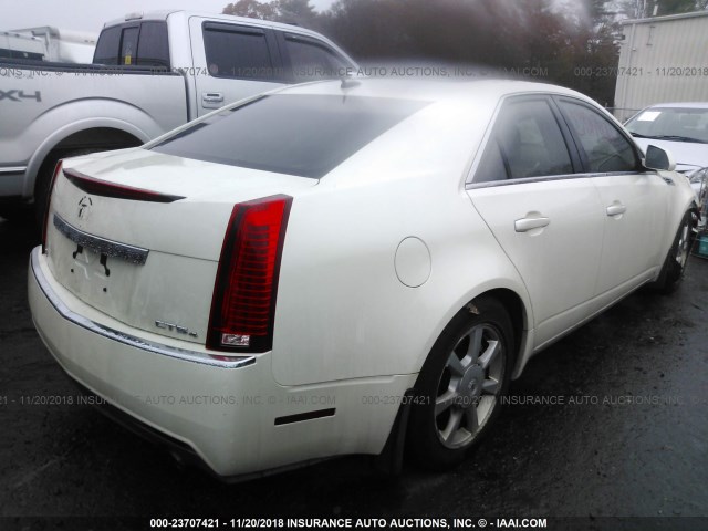 1G6DT57V480172361 - 2008 CADILLAC CTS HI FEATURE V6 WHITE photo 4