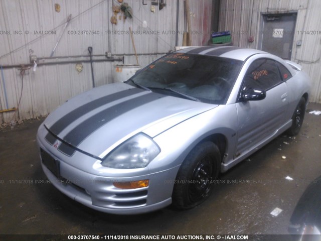 4A3AC84H21E013828 - 2001 MITSUBISHI ECLIPSE GT SILVER photo 2