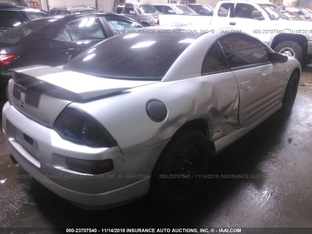 4A3AC84H21E013828 - 2001 MITSUBISHI ECLIPSE GT SILVER photo 4