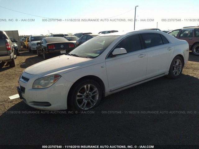 1G1ZH57B48F215399 - 2008 CHEVROLET MALIBU 1LT WHITE photo 2