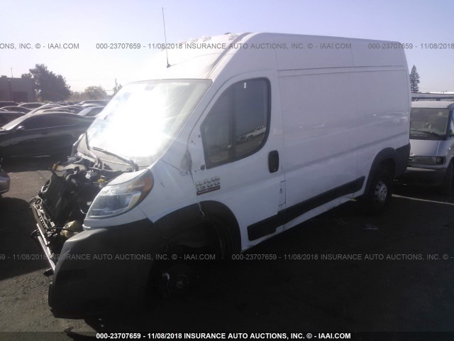 3C6TRVBG6JE101652 - 2018 RAM PROMASTER 1500 1500 HIGH WHITE photo 2