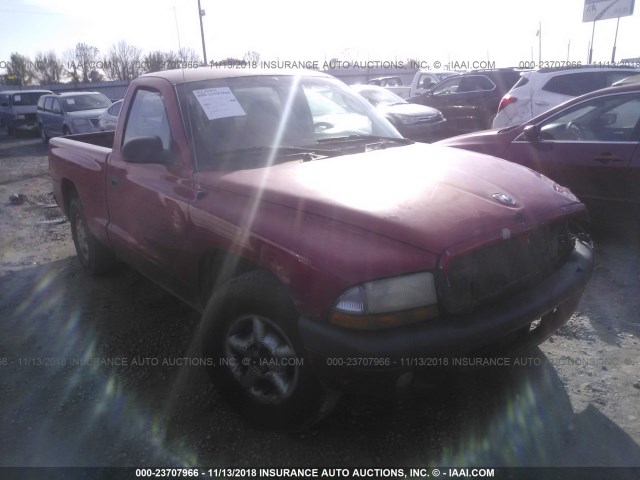 1B7FL26XX1S327044 - 2001 DODGE DAKOTA RED photo 1