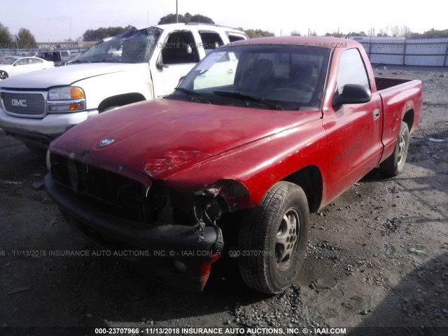 1B7FL26XX1S327044 - 2001 DODGE DAKOTA RED photo 2