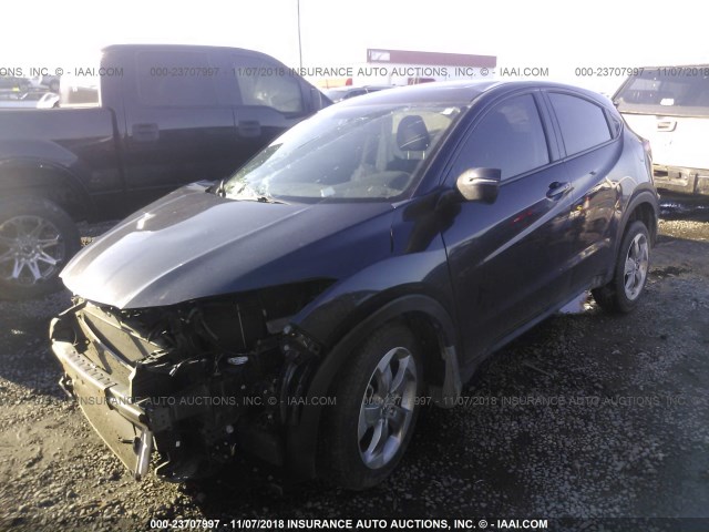 3CZRU5H53HM707072 - 2017 HONDA HR-V EX GRAY photo 2