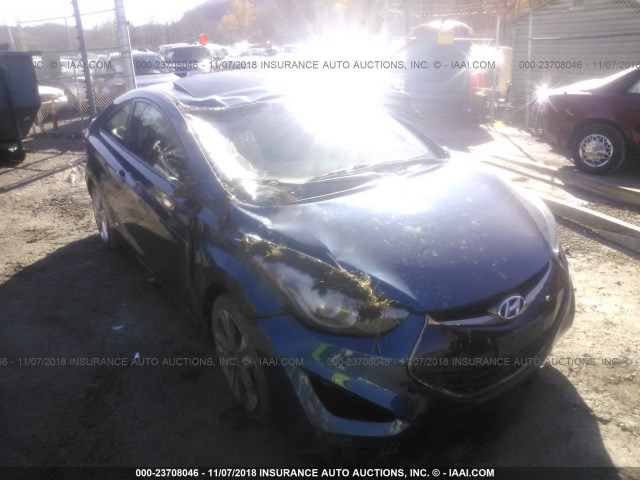 KMHDH6AH2EU024703 - 2014 HYUNDAI ELANTRA COUPE GS/SE BLUE photo 6