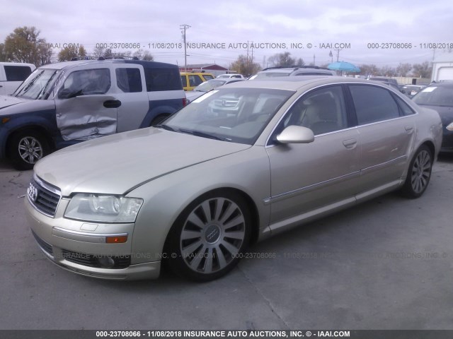 WAUML44E64N008387 - 2004 AUDI A8 L QUATTRO GOLD photo 2