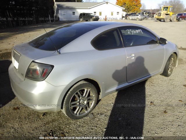 JTKDE167670187826 - 2007 TOYOTA SCION TC SILVER photo 4
