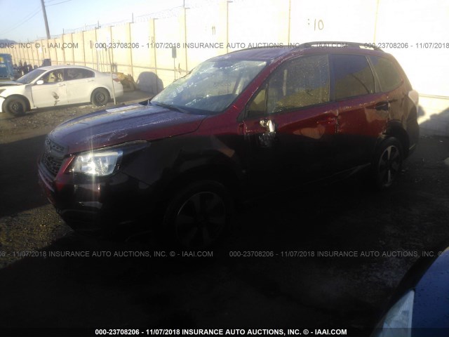 JF2SJABC6HH432674 - 2017 SUBARU FORESTER BURGUNDY photo 2